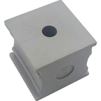 TRU COMPONENTS ELT 5 s drážkami 6 mm, elastomer, šedá, 1 ks