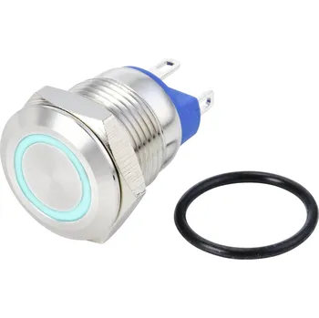 TRU COMPONENTS GQ12-AF-10E/J/B/24V/S, TC-10090904 tlačítkový spínač antivandal, 13 mm, 48 V/DC, 2 A, 1 ks