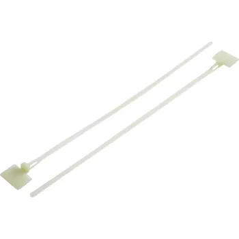 Stahovací páska TRU COMPONENTS 1592847, TC-MHVC100203, stahovací pásky, 3.60 mm, 101 mm, transparentní, s popisovacím štítkem, rozpojitelná, 100 ks