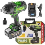Procraft PWA90 20V SET - akumulátorový rázový utahovák (s 8,0 Ah akumulátorem a nabíječkou)
