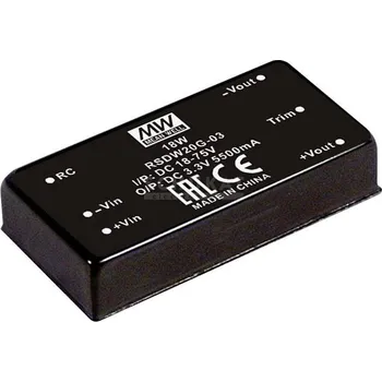 Měnič napětí MEAN WELL RSDW20G-15 DC/DC měnič napětí 1.33 A 20 W Počet výstupů: 1 x Obsah 1 ks