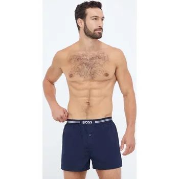 Boxerky Bavlněné boxerky BOSS 3P Woven Boxer 3-pack 50480034 námořnická modř 59X, vel. S
