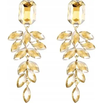 Náušnice Náušnice šampaňské zlaté slzy lístky visací na párty