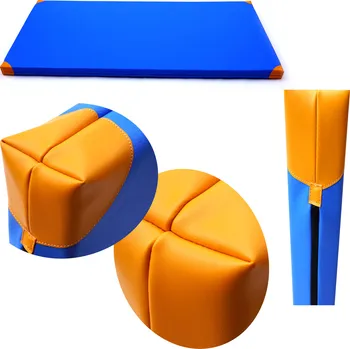 Žíněnka Fitmania Gymnastická žíněnka SCHOOL 200×120 – 10 cm Barva: Modro-oranžová barevné varianty
