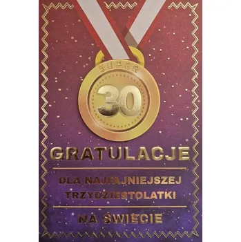 Přání k 30. narozeninám - medaile pro ženu