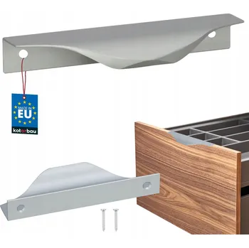 Nábytkové kování NÁBYTKOVÁ ÚCHYTKA STŘÍBRNÝ 96 MM NA NÁBYTEK DO SKŘÍNĚK KUCHYŇSKÉ ZÁSUVKY