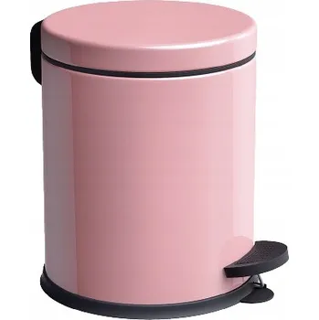Odpadkový koš Odpadkový koš do koupelny s pedálem růžový ocel Easyform 3 l
