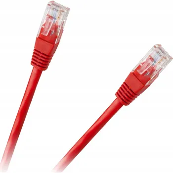 Síťový kabel Patchcord Lechpol U/UTP 6 RJ45 / RJ45 3 m červený