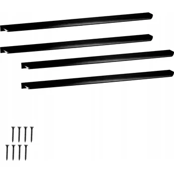 Nábytkové kování Nábytková Úchytka Hranová Moderní Hliníková Černá Matná 500 mm 4 kusy