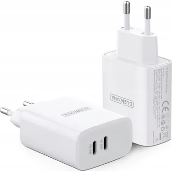 Dux Ducis Duzzona síťová nabíječka T4 - 2x USB-C - PD 35W bílá