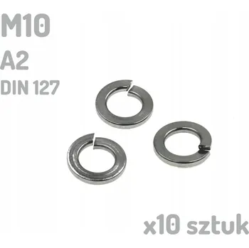 Matice Pružná podložka nerezová A2 M10 DIN 127 INOX x10 kusů