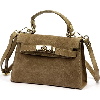 Kabelka Vera Pelle kabelka z pravé kůže béžová