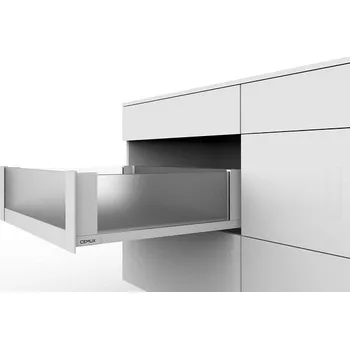 Nábytkové kování Cemux H Box SLIM skleněné bočnice bílé H167/500 mm vnitřní čelní sklo H138