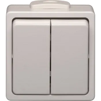 vypínač N a L 28386 Sériový spínač kompletní sada Na omítku bílá 1 ks