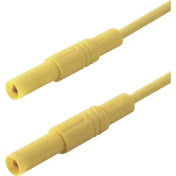 Měřicí kabel Hirschmann Test a Measurement MLS SIL GG 100/1 bezpečnostní měřicí kabely lamelová zástrčka 4 mm lamelová zástrčka 4 mm 1.00 m žlutá 1 ks