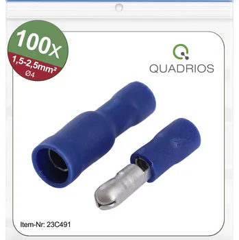 Quadrios 23C491 23C491 kulatý faston, 1.5 mm² - 2.5 mm², 100 ks