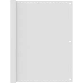 Markýza vidaXL Balkonová zástěna bílá 120 x 600 cm HDPE