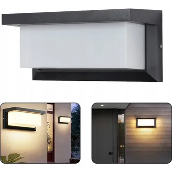 Venkovní osvětlení LED FASÁDNÍ SVÍTIDLO VENKOVNÍ HLINÍKOVÉ NAD GARÁŽ NEBO TERASU LED 12W IP65