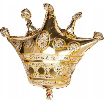 Balónek Fóliový balónek KORUNA zlatá 76 cm