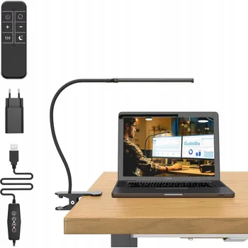 Lampička MOJIMDO LED Stolní Lampa 77 s Dálkovým Ovládáním 3 Barvy 10 Úrovní Jasnosti USB