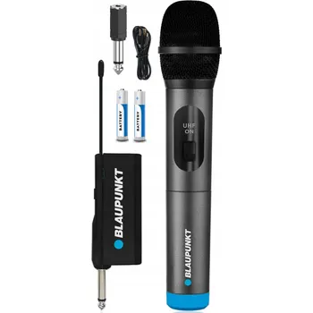 Mikrofon Bezdrátový mikrofon na pódium Blaupunkt UHF WM40U černý pro karaoke