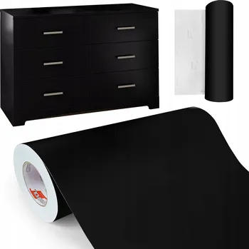 Tapeta Samolepicí PVC dekorativní Fólie na dveře a čela, matná černá