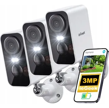 IP kamera 3 KS WIFI KAMERA BEZDRÁTOVÁ MONITOROVACÍ 2K 3MPX BAREVNÉ NOČNÍ VIDĚNÍ