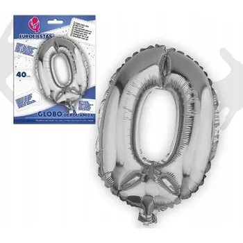 Balónek Stříbrný balón ve tvaru číslice 40 cm pro každou příležitost