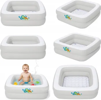 koupací vanička Vanička nafukovací pro kojence, turistická vanička, bílý bazének