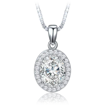 Náhrdelník Moonlit Náhrdelník ovál se zirkony ve stříbrném provedení