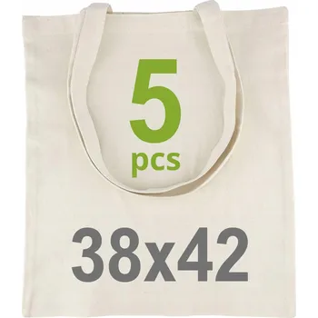 Nákupní taška Látková taška 42 x 38 cm hnědá