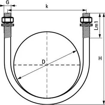 Šroub WALRAVEN BIS U Třmen 1" DN25 33,7 mm M8