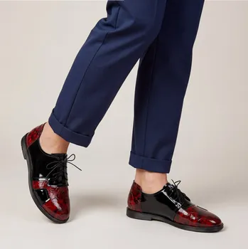 Dámské sandále Dámské vínové kožené polobotky Letizia Velikost: 38