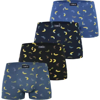 FANNIFEN Pánské boxerky BANÁN M6733 4ks v balení Barva: Mix, Velikost: 2XL