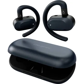 Sluchátka Creative Outlier GO TWS Headset otevřená (On Ear) Bluetooth® stereo černá odolné vůči potu, voděodolná, Indikátor nabití, vč. nabíjecí a dokovací stanice
