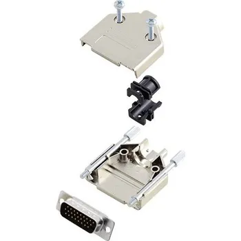 Amphenol L17DTPK-M-09 plus L717HDE15P sada D-SUB kolíkové lišty 180 ° Pólů: 15 pájecí kalíšek 1 ks