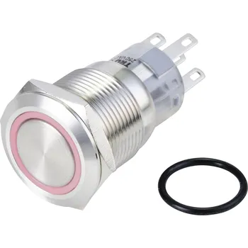 TRU COMPONENTS LAS1-AGQ-11ZE/R/24V/S, TC-10090944 tlačítko antivandal, 20 mm, 250 V/AC, 3 A, 1 ks