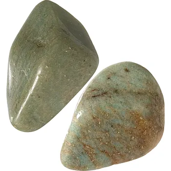 Drahý kámen Amazonit tromlovaný L, 2 ks