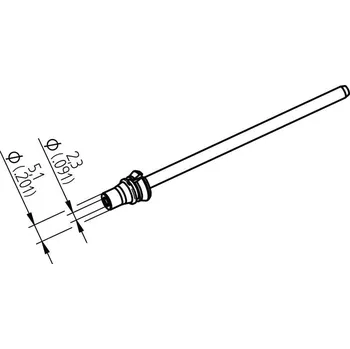 Pájecí hrot Ersa 0742ED2351H/SB odsávací hrot konický Délka hrotů 79.25 mm Obsah 1 ks