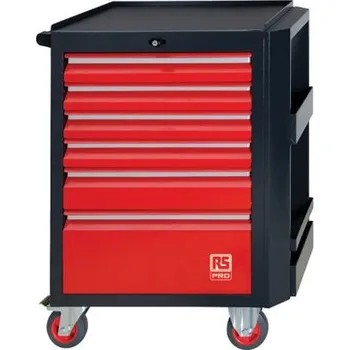 Pojízdná skříňka 6zásuvková na kolečkách, Ocel, výška: 975mm x 450mm, délka: 710mm RS PRO