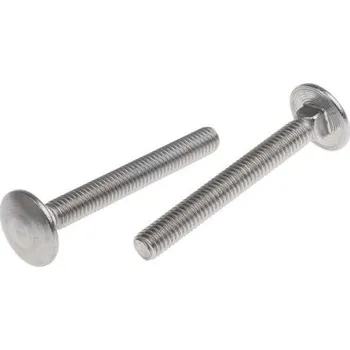 Šroub Vratový šroub, Prostý, Nerezová ocel, M6, délka: 50mm