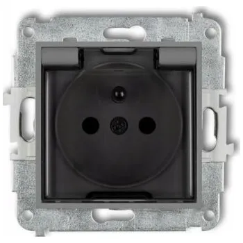 Elektrická zásuvka Hermetická Elektrická Zásuvka Karlik šedá