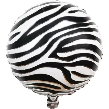 Balónek Fóliový BALÓNEK ZEBRA bílo-černé pruhy, NAROZENINY
