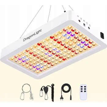 Osvětlení pro růst rostliny LED lampa pro pěstování rostlin s UV a IR světlem, závěsná, s dálkovým ovládáním