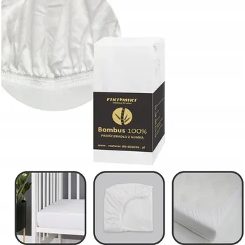 Prostěradlo Prostěradlo BAMBUSOWE s gumou 160x80 a 70 bílé