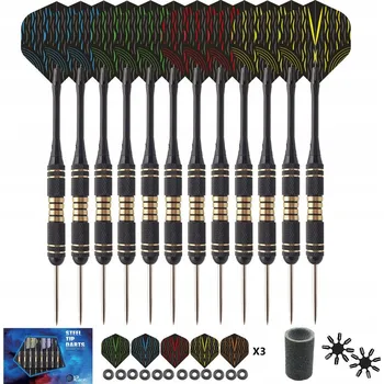 Šipka Sada šipek na dart 12 Ks Brousek na ostření + Příslušenství