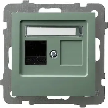 Elektrická zásuvka Počítačová zásuvka jednoduchá, kat. 5e MMC As zelená matná GPK-1G/K/m/84