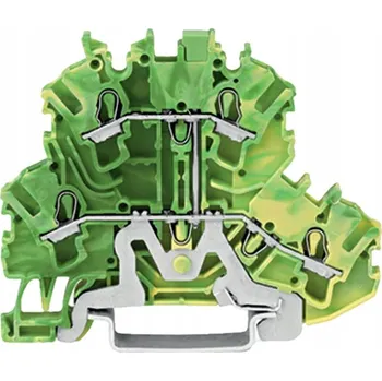 Svorka na DIN lištu zemnící 2,5mm2 žluto-zelená