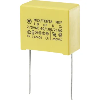 TRU COMPONENTS MKP-X2 1 ks odrušovací kondenzátor MKP-X2 radiální 1 µF 275 V/AC 10 procent 22.5 mm (d x š x v) 26.5 x 14 x 20 mm