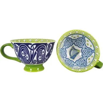 Porcelánový hrnek, irská harfa